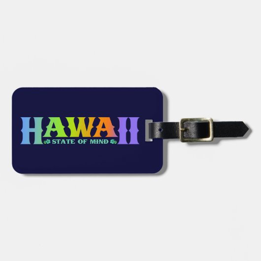 Hawaii-Gepäckanhänger - bunter Kofferumbau Gepäckanhänger (Vorderseite horizontal)