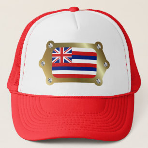 Hawaii gerahmt Flag Hat Truckerkappe