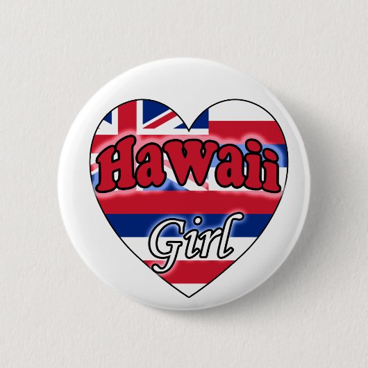 Hawaii Girl Button (Vorderseite)
