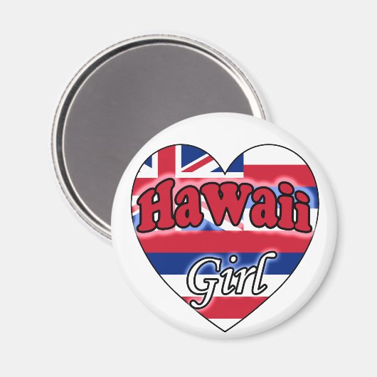 Hawaii Girl Magnet (Vorderseite/Rückseite)