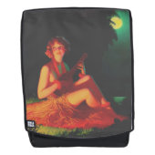 Hawaii Girl mit Ukulele Rucksack (Vorderseite)
