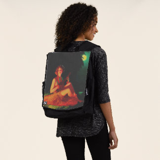 Hawaii Girl mit Ukulele Rucksack