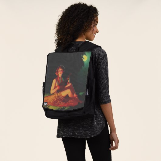 Hawaii Girl mit Ukulele Rucksack (Ausgewaschen)