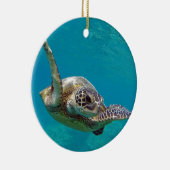 Hawaii Green Sea Turtle - Honu Keramik Ornament (Rechts)