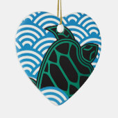 Hawaii Green Sea Turtle Keramik Ornament (Rechts)