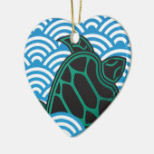 Hawaii Green Sea Turtle Keramik Ornament (Links)