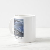 Hawaii Green Sea Turtle on Black Sand Beach Coffe Kaffeetasse (Vorderseite Links)