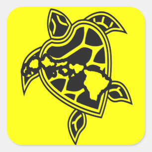 Hawaii Green Sea Turtle Quadratischer Aufkleber