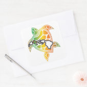 Hawaii Green Sea Turtle Quadratischer Aufkleber (Umschlag)