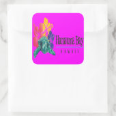 Hawaii Green Sea Turtle Quadratischer Aufkleber (Tasche)