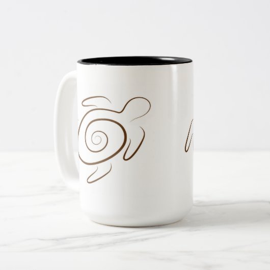 Hawaii Green Sea Turtle Zweifarbige Tasse (Vorderseite Links)