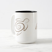 Hawaii Green Sea Turtle Zweifarbige Tasse (Vorderseite Links)
