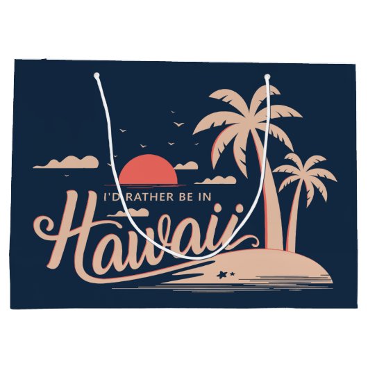 Hawaii Große Geschenktüte (Rückseite)