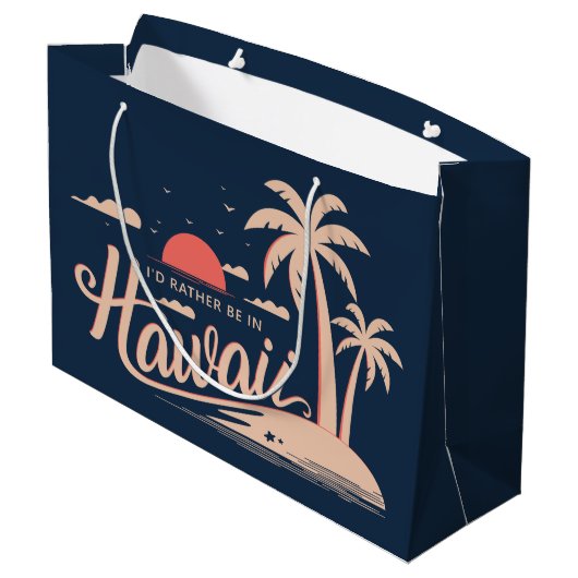 Hawaii Große Geschenktüte (Rückseite Schrägansicht)