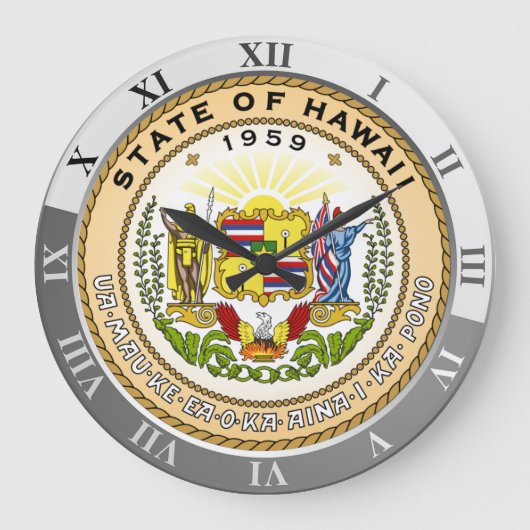 Hawaii Große Wanduhr (Vorderseite)