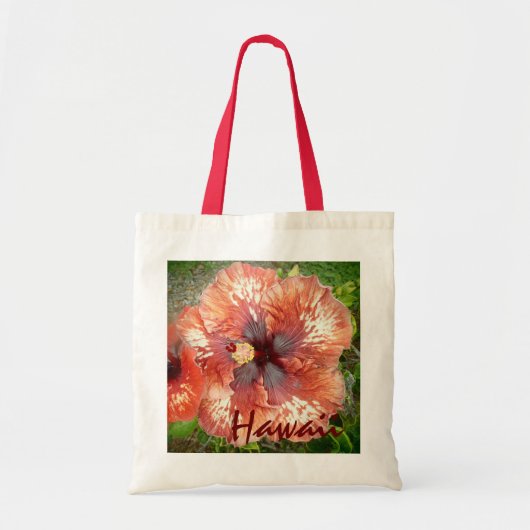 Hawaii-Großtasche mit rotem Hybrid-Hibiskus Tragetasche (Vorne)