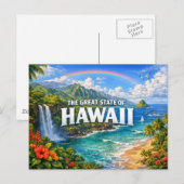 Hawaii Grüße von der Postkarte (Vorne/Hinten)
