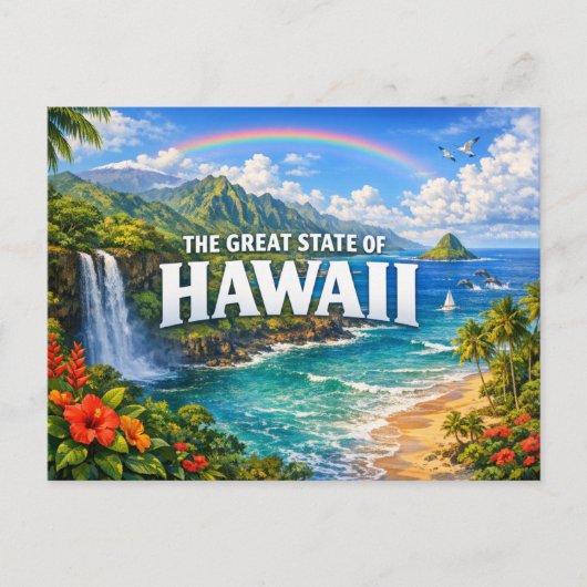 Hawaii Grüße von der Postkarte (Vorderseite)