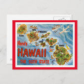 Hawaii-Grüße von US-Staaten Postkarte (Vorne/Hinten)