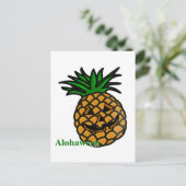 Hawaii-Halloween-Ananas-Alohaween Einladungspostkarte (Stehend Vorderseite)