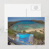 Hawaii Hanauma Bay Vulkan Postkarte (Vorne/Hinten)