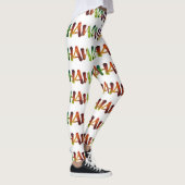 Hawai'i Handbeschriftungs-Kalligraphie tropisches Leggings (Rechts)