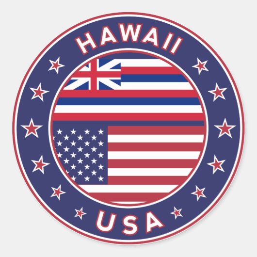 Hawaii, Hawaii, USA sticker, Runder Aufkleber (Vorderseite)
