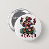Hawaii | Hawaiian Hula Dancer Button (Vorne & Hinten)