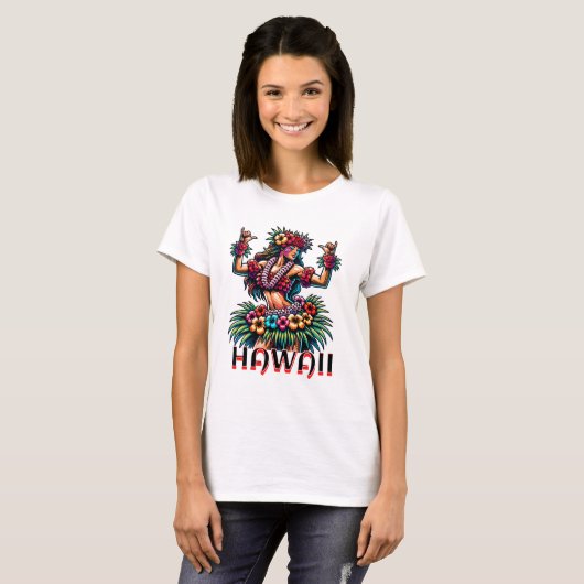 Hawaii | Hawaiian Hula Dancer T-Shirt (Vorne ganz)