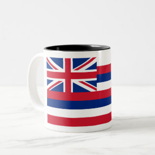 Hawaii, hawaiianische Aloha-Paradies-Staatsflagge Zweifarbige Tasse
