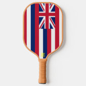 Hawaii-Hawaiianische Flagge Pickleball Schläger (Rückseite)