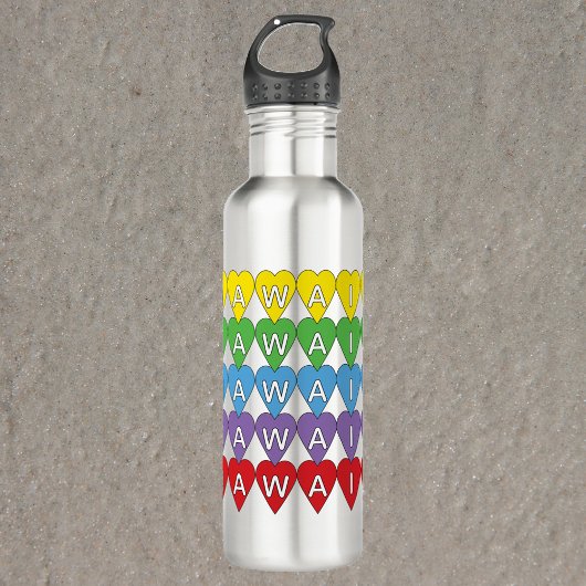Hawaii Heart Pattern Rainbow Edelstahlflasche