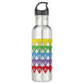 Hawaii Heart Pattern Rainbow Edelstahlflasche (Vorderseite)