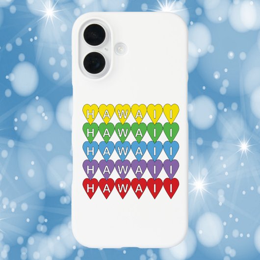 Hawaii Hearts Pattern Rainbow Case-Mate iPhone Hülle