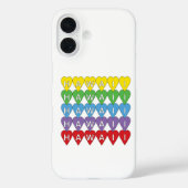 Hawaii Hearts Pattern Rainbow Case-Mate iPhone Hülle (Rückseite)