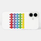 Hawaii Hearts Pattern Rainbow Case-Mate iPhone Hülle (Rückseite (Horizontal))