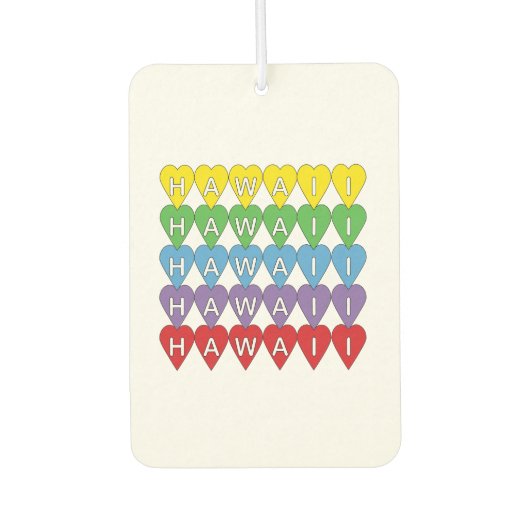 Hawaii Hearts Rainbow Autolufterfrischer (Vorderseite)