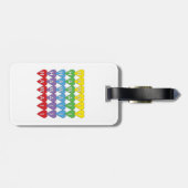Hawaii Hearts Rainbow Gepäckanhänger (Rückseite horizontal)
