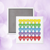 Hawaii Hearts Rainbow Magnet