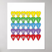 Hawaii Hearts Rainbow Poster (Vorne)