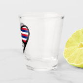 Hawaii, HI-Staatsflagge im Herzen, Shotglas Schnapsglas (Rechts)