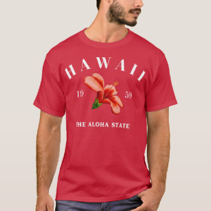 Hawaii-Hibiskus auf Dunkel T-Shirt