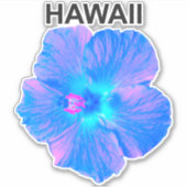 Hawaii-Hibiskus Aufkleber (Vorderseite)
