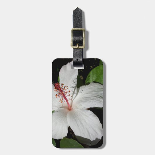 Hawaii Hibiskus Blume Gepäckanhänger (Vorderseite vertikal)