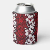 Hawaii Hibiskus Blume Luau Party Monogram Dosenkühler (Kanne Rückseite)