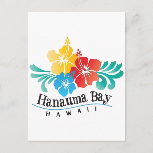 Hawaii Hibiskus Blume Postkarte (Vorderseite)