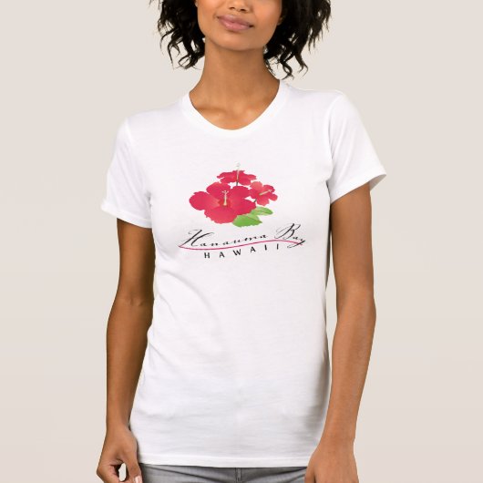 Hawaii-Hibiskus-Blumen T-Shirt (Vorderseite)