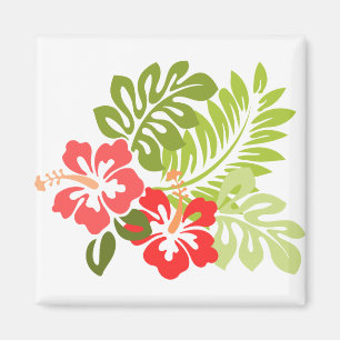 Hawaii Hibiskus Flora Blume Blüten Magnet
