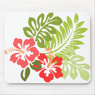 Hawaii Hibiskus Flora Blume Blüten Mousepad