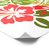 Hawaii Hibiskus Flora Blume Blüten Poster (Ecke)